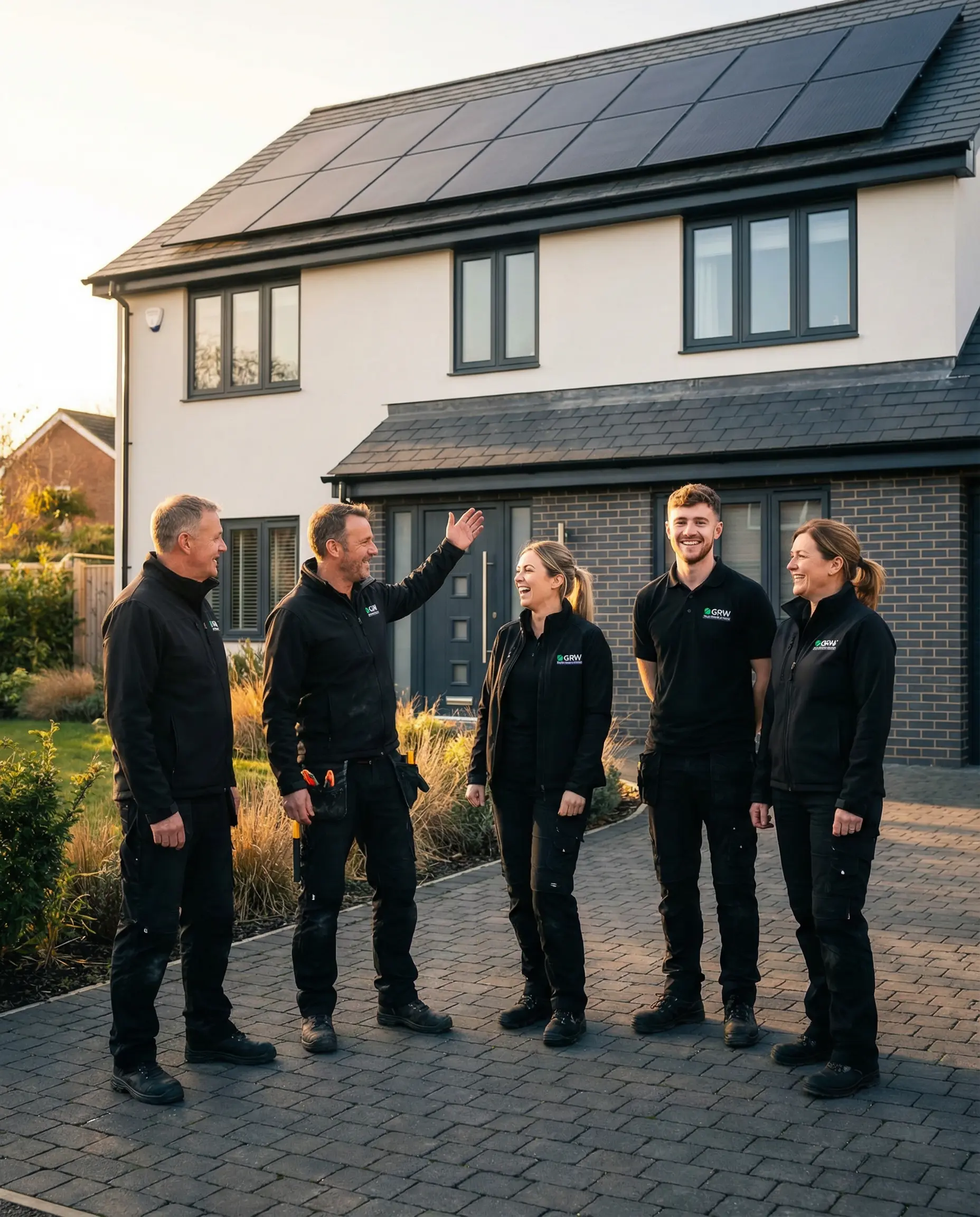 GRW team group portrait at completed installation