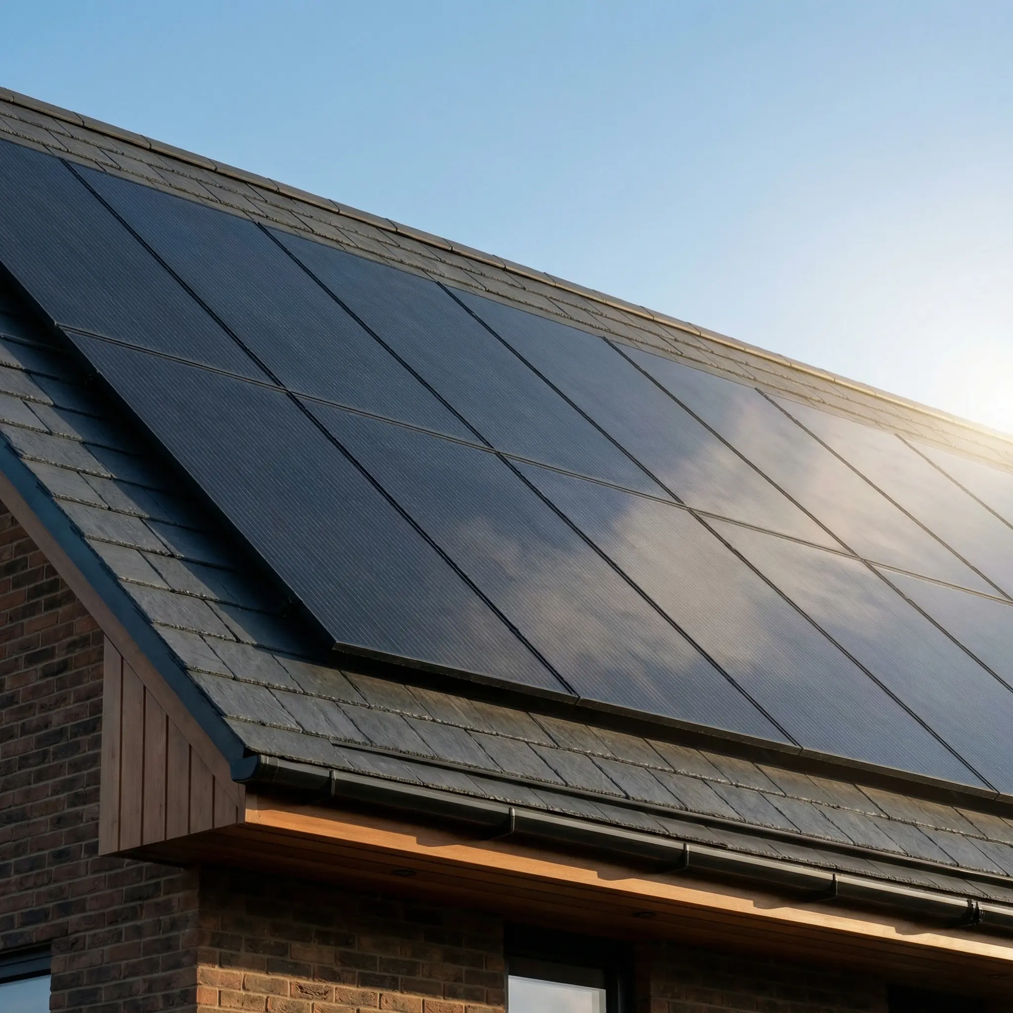 All-black panels on anthracite roof